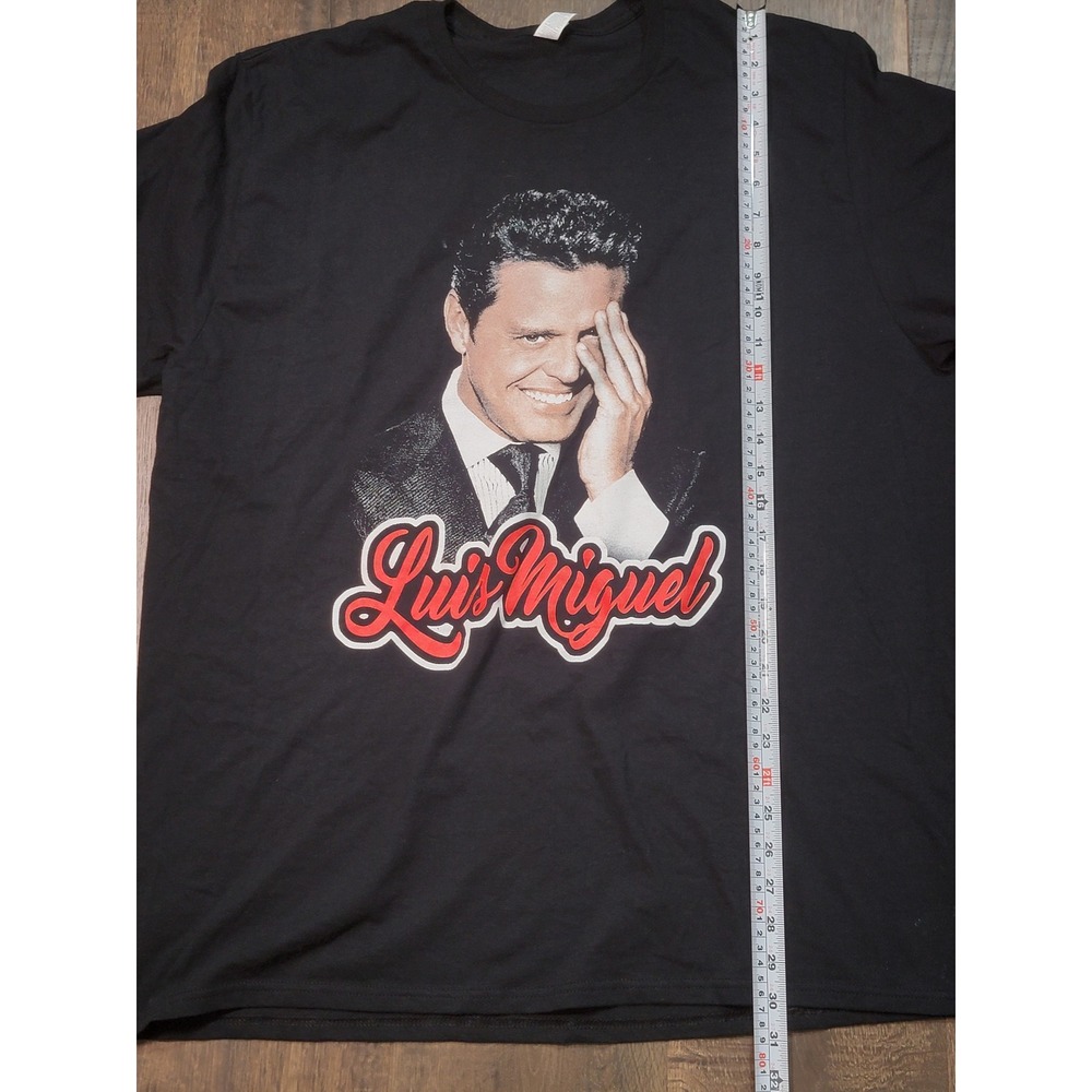 Luis Miguel Tour 2024 Black T‎ Shirt Men's 2XL Cotton Concert Merch